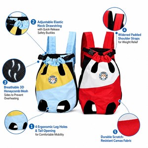 Tas Ransel Gendong Hewan Peliharaan Bernapas, Model Kaki Keluar dari Depan, Bebas Tangan, untuk Anjing Kecil dan Kucing, Cocok untuk Berjalan, Mendaki, Bersepeda - Product Image 2
