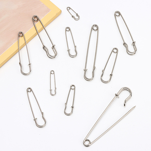Accessoires de <span class=keywords><strong>couture</strong></span> pour vêtements multi-tailles, épingle de sûreté en métal argenté nickelé en acier inoxydable de grande taille - Product Image 6