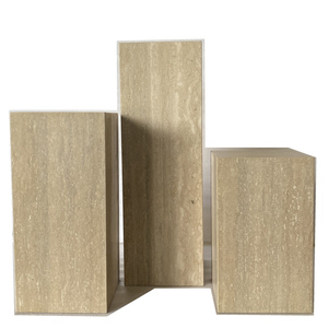 SH <span class=keywords><strong>STONE</strong></span> muebles modernos para el hogar Decoración piedra mármol Natural mesa auxiliar de café mármol travertino zócalo cuadrado - Product Image 2