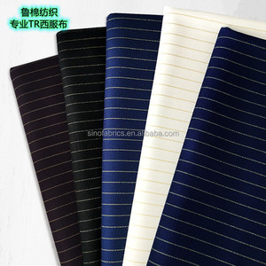 Tissu jacquard sergé double épaisseur 28/2+40D T/R teint en fil, à rayures élastiques, poids lourd, pour costumes et pantalons décontractés pour hommes - Product Image 4