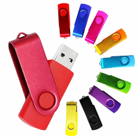 Logo personnalisé populaire clé USB pivotante 1 to 2 to 4GB 8GB 16GB 32GB 64GB lecteurs USB bon marché en vrac 2.0/3.0 avec impression de logo
