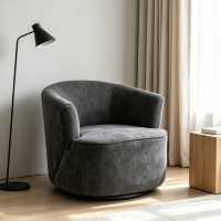 Fauteuil d'appoint pivotant moderne, fauteuil barillet, fauteuil simple, fauteuil de salon, vente en gros pour salon, chambre, chambre d'enfant, lecture