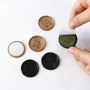 Venta al por mayor pegatinas de sello de cera logotipo personalizado y sellos de cera de color negro con GUARDAR la fecha - Product Image 6