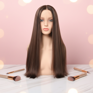 Vente directe usine : Cheveux humains vierges chinois pour perruques Lace Front, base transparente, longueur longue, bonnets petits et grands, densité 150% - Product Image 1