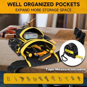 Échantillon gratuit Une excellente pochette à outils robuste avec plusieurs poches et une ceinture à outils réglable et une sacoche de ceinture - Product Image 4