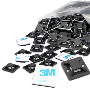 Nylon nhà máy Zip Tie gắn kết tự dính Cáp Tie Neo với vít lỗ cáp gắn cơ sở chủ hình vuông - Product Image 4