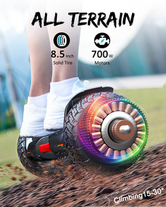 GYROOR <span class=keywords><strong>Hoverboard</strong></span> 8.5 pouces <span class=keywords><strong>tout</strong></span>-<span class=keywords><strong>Terrain</strong></span> <span class=keywords><strong>Hoverboard</strong></span> hors route avec haut-parleurs de musique et lumières LED auto-équilibré <span class=keywords><strong>Hoverboard</strong></span> Scooters - Product Image 3