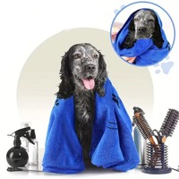 Serviette de bain pour animaux à séchage rapide, super absorbante, en microfibre, peignoir de séchage pour chien, motif imprimé luxueux et doux, serviette de toilettage pour chat, pour tous les animaux