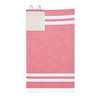 Sac de plage convertible 2-en-1 en tissu turc, sac à dos rayé jacquard, serviette de plage, vente en gros 100x180cm
