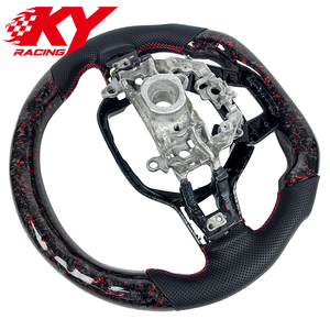 Volant sport en cuir et fibre de carbone forgé sur mesure pour Honda Civic 11e génération, Accord, CR-V, avec plusieurs options de couleurs - Product Image 3