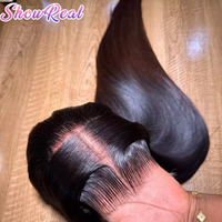 13x6 Wig Rambut Asli India Tanpa Lem Full HD Lace Front, Wig Rambut Manusia Virgin Silky Straight Raw Cuticle Aligned