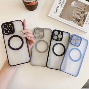 Funda de teléfono transparente magnética mate para <span class=keywords><strong>iPhone</strong></span> 15 16 Pro Max 14 13 12 <span class=keywords><strong>11</strong></span> Pro, funda protectora delgada para teléfono con cobertura completa - Product Image 2