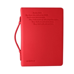 BOSHIHO Christian Bible Case Zippered Bible Bag Faux Leather Bible Cover with Custom Logo (Embossed/Printed) for <b>Men</b> and Women - Product Image 6