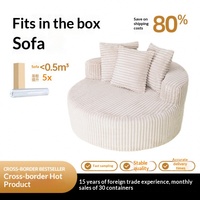 Grenzüberschreitender Export Moderner Minimalistischer Wolkenförmiger Sofasessel Einsitzer Cord-Wohnzimmersofa Keine Montage Erforderlich
