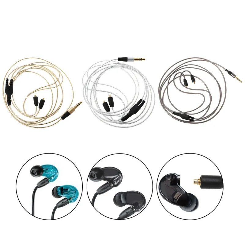 Free Shipping MMCX Cable for Shure SE215 SE315 SE535 SE846 Earphones Headphone Cables Cord for xiaomi iphone Android