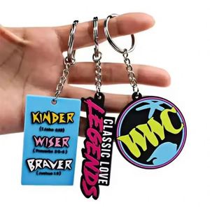 Wholesale Custom 2d/3d Soft Rubber <b>Key</b> <b>Chain</b> Silicone Keyring Plastic Pvc <b>Key</b> Holder <b>Chain</b> <b>Personalised</b> logo Fashion Keychains - Product Image 2