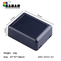 Boîtier de capteur IoT miniature BMD 60012 en plastique ABS IP54 pour appareil de données, vente chaude, format de bureau, 47 x 37 x 18 mm