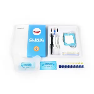 Klinik kullanım profesyonel özel etiket diş beyazlatma makineleri diş beyazlatma çift namlu şırınga jel kiti