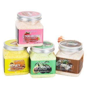 Gommage Corporel Éclaircissant au Sucre, Miel, Avocat, Noix de Coco, Fraise – Vente en Gros – Emballage en Pots - Product Image 1