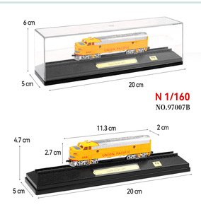 HANFIY <span class=keywords><strong>Tren</strong></span> a <span class=keywords><strong>Escala</strong></span> <span class=keywords><strong>N</strong></span>, Locomotora Diésel Union Pacific FP-7, Vehículo Ferroviario de Metal, <span class=keywords><strong>Miniatura</strong></span> de <span class=keywords><strong>Tren</strong></span>, Decoració<span class=keywords><strong>n</strong></span>, Estuche Acrílico - Product Image 2