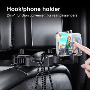 Seggiolino auto gancio sedile posteriore nascosto portaoggetti multifunzionale poggiatesta universale porta cellulare accessori interni - Product Image 2
