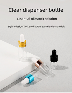 ขวดหยดน้ำแก้วใสพร้อมฝาสีโรสโกลด์ขนาด1มล. 2มล. 3มล. 5มล. - Product Image 5