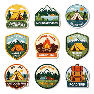 Patch <span class=keywords><strong>Velcro</strong></span> brodé de qualité supérieure avec fermeture auto-agrippante, patch personnalisé pour l'image de marque des vêtements, usine OEM - Product Image 1