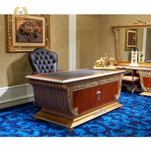 Mewah Royal Tangan Kayu Meja Kantor - Product Image 1