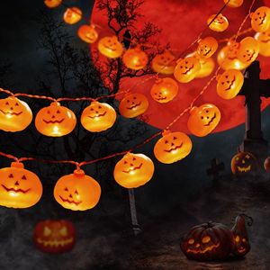 Décorations de fête pour l'intérieur et l'extérieur, lanternes, citrouilles, chauves-souris, fantômes, lumières LED d'Halloween, guirlandes lumineuses en forme d'araignée, imperméables - Product Image 6