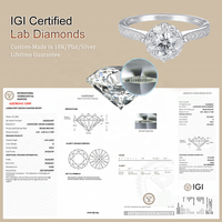 Cincin Pertunangan Berlian Buatan Laboratorium VS 5.2mm, Perhiasan Pernikahan Perak Sterling 925 Harga Pabrik Mewah Ringan, Cincin Janji Abadi