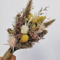 Vente en gros de décoration  personnalisée bohème grand arrangement nuptial avec bouquet de fleurs séchées en forme de papillon