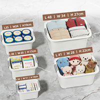 Boîte de rangement en plastique PP de couleur unie moderne, empilable, avec couvercle, boîte d'organisation pour la maison, directement de l'usine