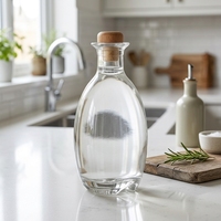 Bouteilles en verre transparent Zhengshun Zs-072 de 375 ml avec bouchon en liège, modèle trépied, fourniture directe usine