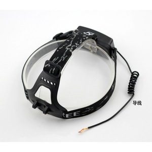 Boîtier de lampe frontale T6 avec sangle réglable pour lampe de vélo, lampe torche LED, matériau plastique, batterie non incluse - Product Image 4