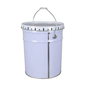 Promotion 18L flower lids bucket Painted metal bucket with lid