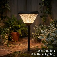 Lampes solaires de jardin IP65 étanches, petites lampes carrées SMD, télécommande automatique, éclairage extérieur pour allée, cour, jardin, lampes solaires pour chemin de jardin