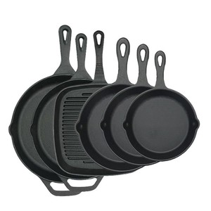 Cast Iron Frying Pan Set 8 And 10 Inch Round Durable Stir Fry Deep Fry Pan Hand Wash Only - Product Image 3