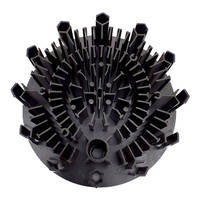 Radiateur Dissipateur de Chaleur Circulaire en Alliage d'Aluminium 6063 Forgé à Froid Personnalisé en Usine, Revêtement Poudré, 30W 50W 200W, pour Lampe Domestique