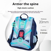 Sac à dos scolaire ergonomique léger avec soutien de la colonne vertébrale, style preppy, en tissu Oxford, imperméable, pour ordinateur portable, avec fermeture éclair, capacité 20-36L, compatible 15.6 pouces
