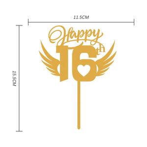 Adornos Decorativos para Pasteles <span class=keywords><strong>de</strong></span> Acrílico al por Mayor 2023, Nuevo Diseño <span class=keywords><strong>de</strong></span> Adorno para Pastel con Figura <span class=keywords><strong>de</strong></span> <span class=keywords><strong>Cumpleaños</strong></span> Número <span class=keywords><strong>18</strong></span> - Product Image 3