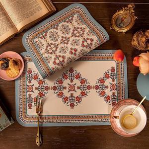 Eleganti <span class=keywords><strong>Tovagliette</strong></span> Quadrate in Stile Country Americano, Stampate, Impermeabili e Termoisolanti, per Banchetti, in Pelle Senza Necessità di Lavaggio - Product Image 5