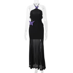 Maxi abito Sexy con <span class=keywords><strong>farfalla</strong></span> all'americana da Club abiti eleganti Maxi da spiaggia da <span class=keywords><strong>donna</strong></span> - Product Image 3