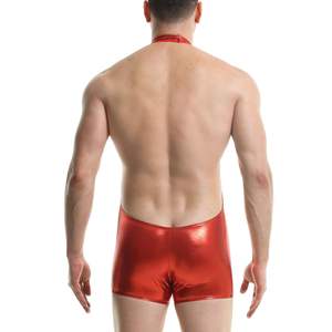 <span class=keywords><strong>Lingerie</strong></span> Érotique en Cuir de Type Singlet de Lutte Sexy Grande Taille <span class=keywords><strong>Homme</strong></span> Body Combiné Catsuit Sous-Vêtements en Latex pour Hommes M L - Product Image 6
