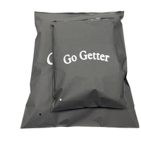 Sacs en PE imprimés refermables et recyclables pour vêtements, chaussettes et fourrures - Emballage noir givré avec fermeture éclair - Vente en gros