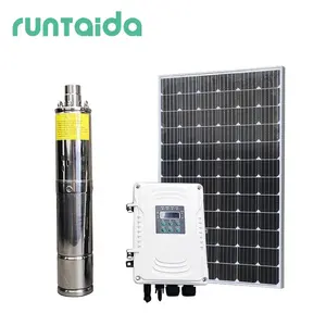 Pompa Air Solar, Pompa Air Tenaga Surya, Suku Cadang Submersible, Sistem Irigasi Sumur Dalam, DC 12 Volt, 5 Hp 4 Inci