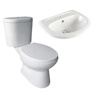 <span class=keywords><strong>WC</strong></span> de salle de bain moderne en céramique, à double chasse, à fixation au sol, à deux pièces, à siphon intégré, allongé, de l'usine de Chaozhou - Product Image 6