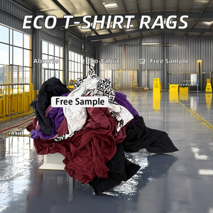 Tela de lana de colores mezclados, trapos a granel de algodón reciclables de Color oscuro, material de limpieza industrial de residuos mezclados - Product Image 6