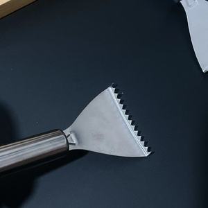 Stainless Steel Fish Scaler Manual Kitchen Tool For Seafood Cleaning With Black <b>Ring</b> Handle Dishwasher Safe - Product Image 2
