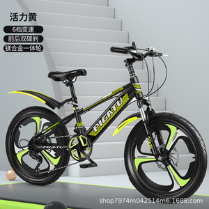 Bicicleta de montaña para niños Pigatu, horquilla de suspensión de 24 pulgadas, bicicleta unisex de aleación de aluminio para niños - Product Image 5