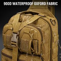Sac à bandoulière tactique 15L avec cadre externe, sac à dos EDC Molle étanche en nylon camouflage, dos ergonomique